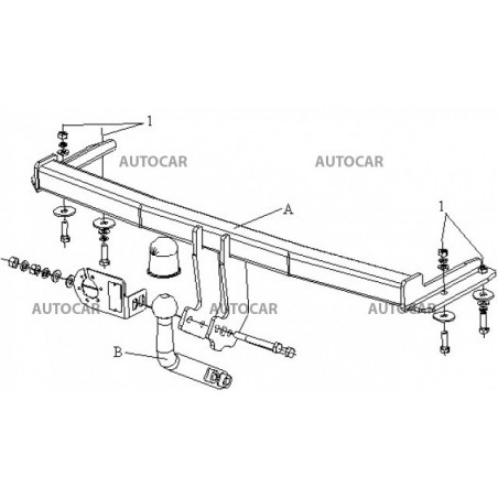 Anhängerkupplung für IBIZA - 3/5-türig, GLX/GTI - automat–AHK abnehmbar - von 1996/02 bis 1999/08 Anhängerkupplung für IBIZA - 3/5-türig, GLX/GTI - automat–AHK abnehmbar - von 1996/02 bis 1999/08