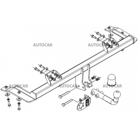 Anhängerkupplung für TOLEDO - 5-türig, (L4) - automat–AHK abnehmbar - von 1991 bis 1995/10