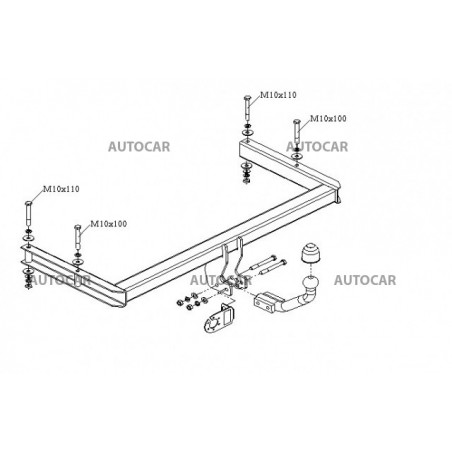 Anhängerkupplung für SUPERB - 4-türig, (3 U 4) - automat–AHK abnehmbar - von 2002 bis 2008 Anhängerkupplung für SUPERB - 4-türig, (3 U 4) - automat–AHK abnehmbar - von 2002 bis 2008