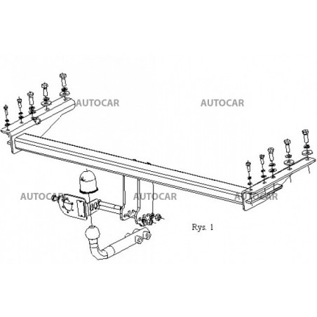 Anhängerkupplung für LEGACY OUTBACK - Combi, (BE, BH) - automat–AHK abnehmbar - von 1998/11 bis 2004