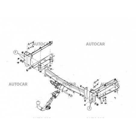 Anhängerkupplung für LEGACY OUTBACK - Kombi (BL/BP) - automat–AHK abnehmbar - von 2004 bis 2009/09