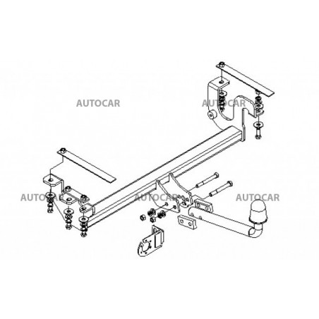 Anhängerkupplung für JIMNY - 3/5-türig, pasuje aj na r. 2005 - manuell–AHK starr - von 1998 Anhängerkupplung für JIMNY - 3/5-türig, pasuje aj na r. 2005 - manuell–AHK starr - von 1998