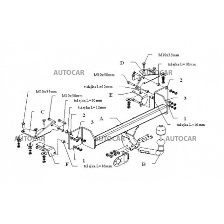 Anhängerkupplung für LIANA - 4x4, 3/5 dv - automat–AHK abnehmbar - von 2001 bis 2007 Anhängerkupplung für LIANA - 4x4, 3/5 dv - automat–AHK abnehmbar - von 2001 bis 2007
