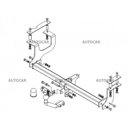 Anhängerkupplung für WAGON R+ - 5-türig - manuell–AHK starr - von 2000/04 bis 2002/08 Anhängerkupplung für WAGON R+ - 5-türig - manuell–AHK starr - von 2000/04 bis 2002/08