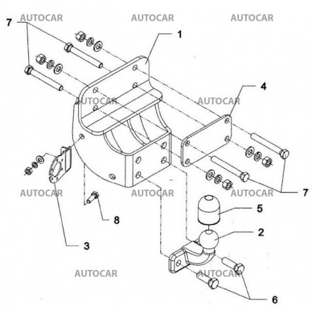 Anhängerkupplung für HILUX - 4 WD (N25) so schodíkom - starre Anhängerkupplung - von 2005 Anhängerkupplung für HILUX - 4 WD (N25) so schodíkom - starre Anhängerkupplung - von 2005