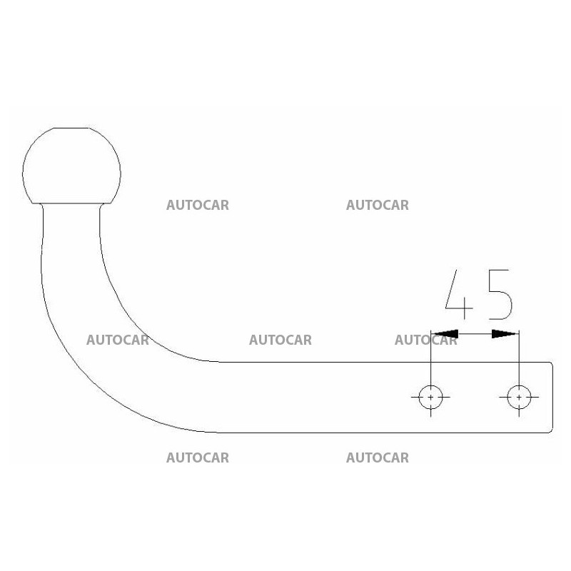 Kugelkopf für starre Anhängerkupplung - AUTO-HAK