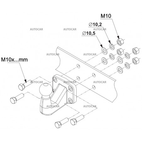 Anschraubplatten KH4-3 - vertikalen Belastung 250 kg