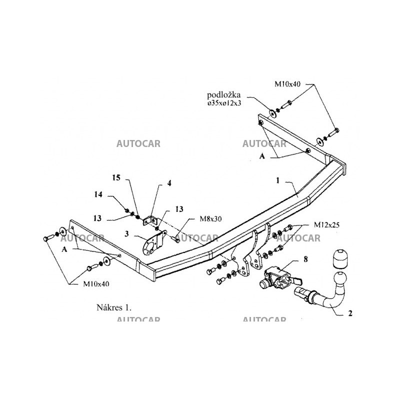 Anhängerkupplung für JETTA - 4-türig - automat–AHK abnehmbar - von 2005