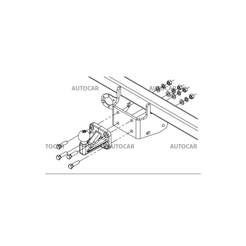Anhängerkupplung für Opel MOVANO - Kastenwagen L4, L5 - manuall–AHK starr