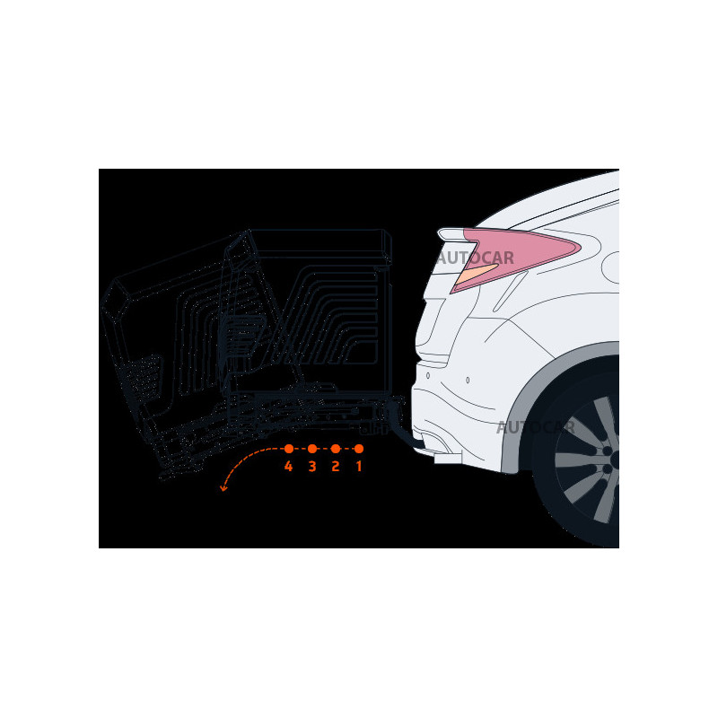 Transportbox für Anhängerkupplung Towbox V3 - schwarz