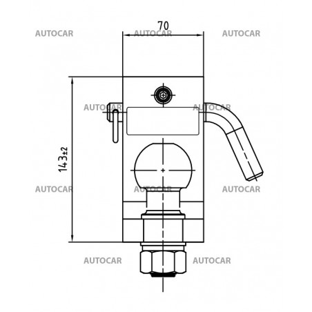 Anhängerkupplung Adapter USA-Fahrzeuge gerade 50x50mm Kugelkopf  Kupplungskugel höhenverstellbar : : Auto & Motorrad