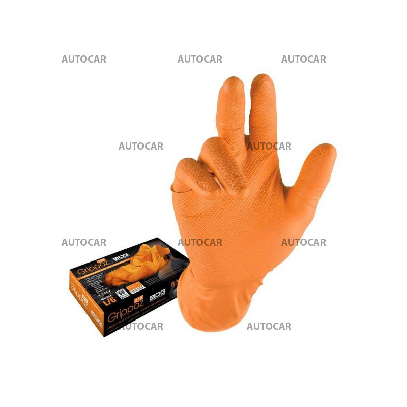 Grippaz 246 - Rutschfeste Nitrilhandschuhe - orange - Grösse XL (10)