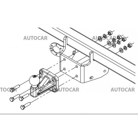 Anhängerkupplung für Peugeot BOXER - Kastenwagen L4, L5 - manuall–AHK starr Anhängerkupplung für Peugeot BOXER - Kastenwagen L4, L5 - manuall–AHK starr