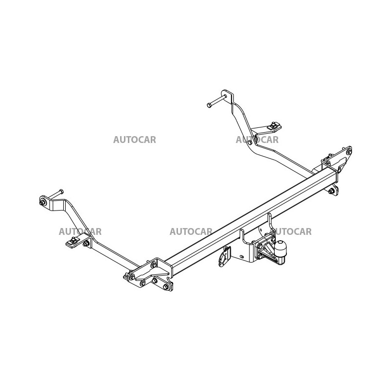 Anhängerkupplung für Peugeot BOXER - Kastenwagen L4, L5 - manuall–AHK starr