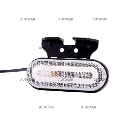 LED-Positionslicht - weiss mit Halter und Kabel
