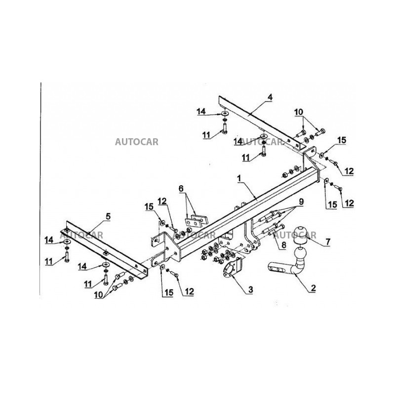 Anhängerkupplung für POLO - 3-türig, Combi - FOX (86 C, 80) - manuell–AHK starr - von 1990/08 bis 1994/09