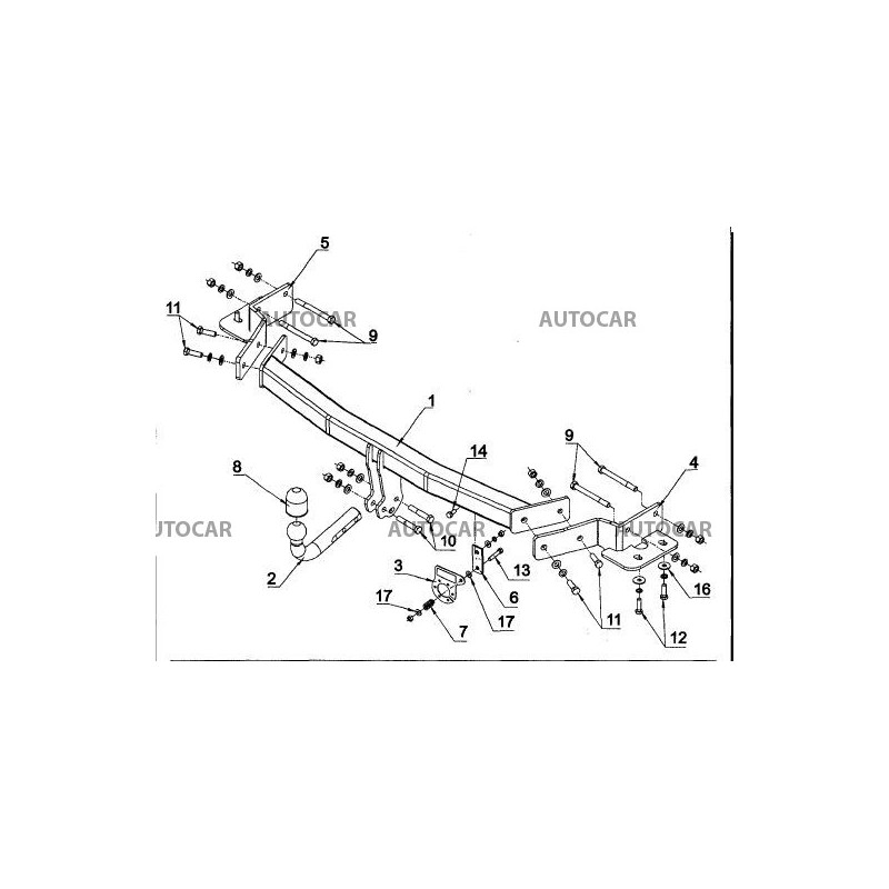 Anhängerkupplung für SORENTO - 5-türig (XM) - manuell–AHK starr - von 2009