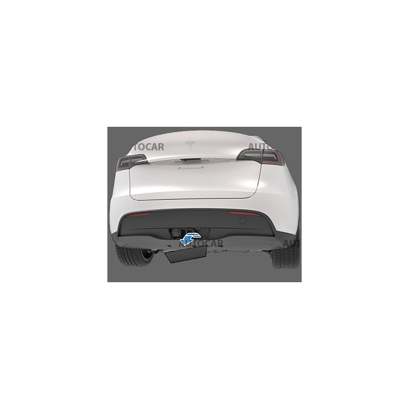 Anhängerkupplung für Tesla MODEL Y - automat horizontal–AHK abnehmbar - für  Fahrzeuge mit originaler Abdeckung in der Stoßstange ☑️