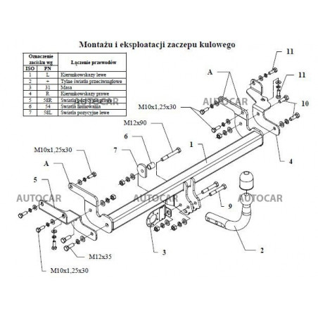 Anhängerkupplung für LANCER - 4-türig ( JT 41 ) - automat–AHK abnehmbar - von 2003 bis 2008 Anhängerkupplung für LANCER - 4-türig ( JT 41 ) - automat–AHK abnehmbar - von 2003 bis 2008