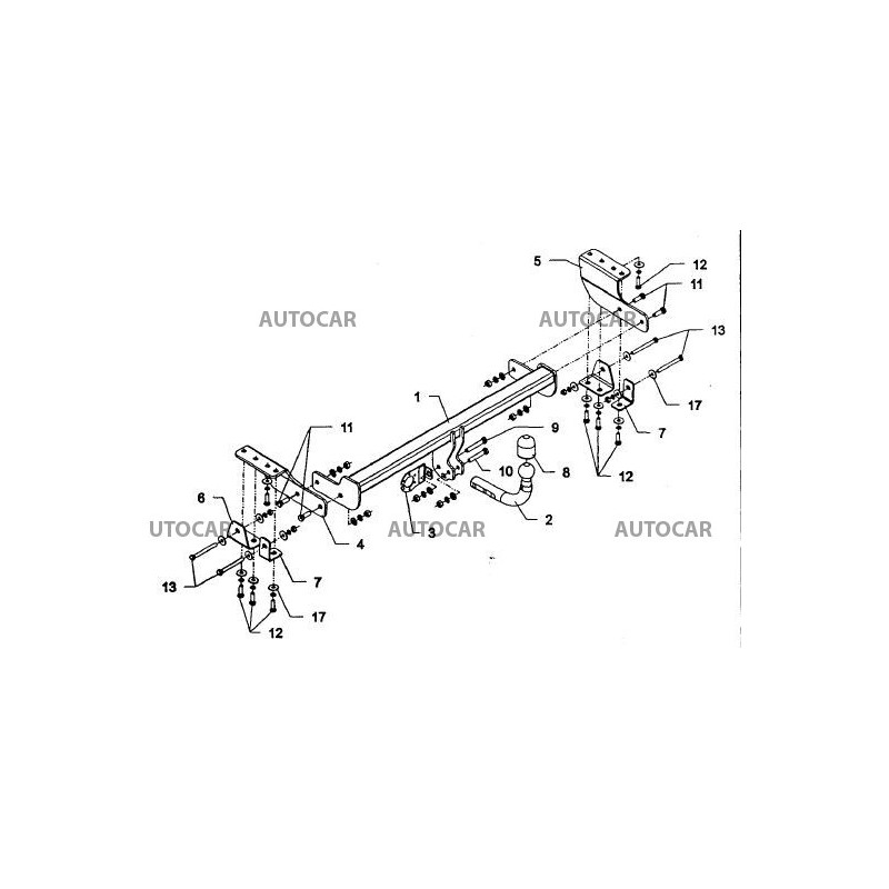 Anhängerkupplung für LANCER - 4-türig kombi (CY0) - manuell–AHK starr - von 2008
