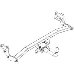 Anhängerkupplung für Hyundai KONA - automat horizontal–AHK abnehmbar - für Fahrzeuge mit originaler Abdeckung in der Stoßstange