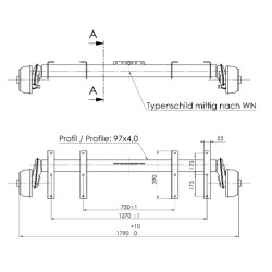 Achse Euro Compact B1600-3