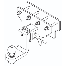 Anhängerkupplung für Jeep GLADIATOR - mit amerikanischem Kugelkopf