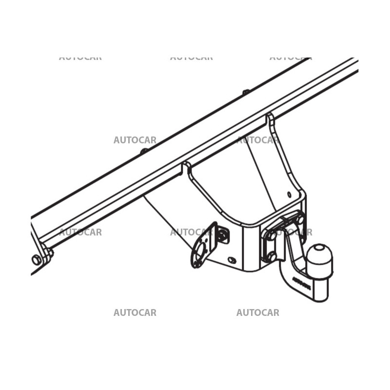 Anhängerkupplung für Toyota HILUX - AN110/AN120/AN130 - manuall–AHK starr