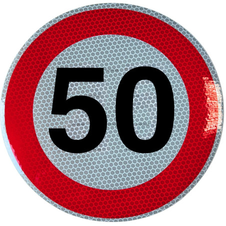 Geschwindigkeitsaufkleber Schild 50 km/h 20cm