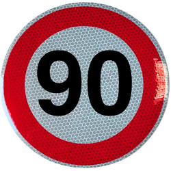 Geschwindigkeitsaufkleber Schild 90 km/h 20cm