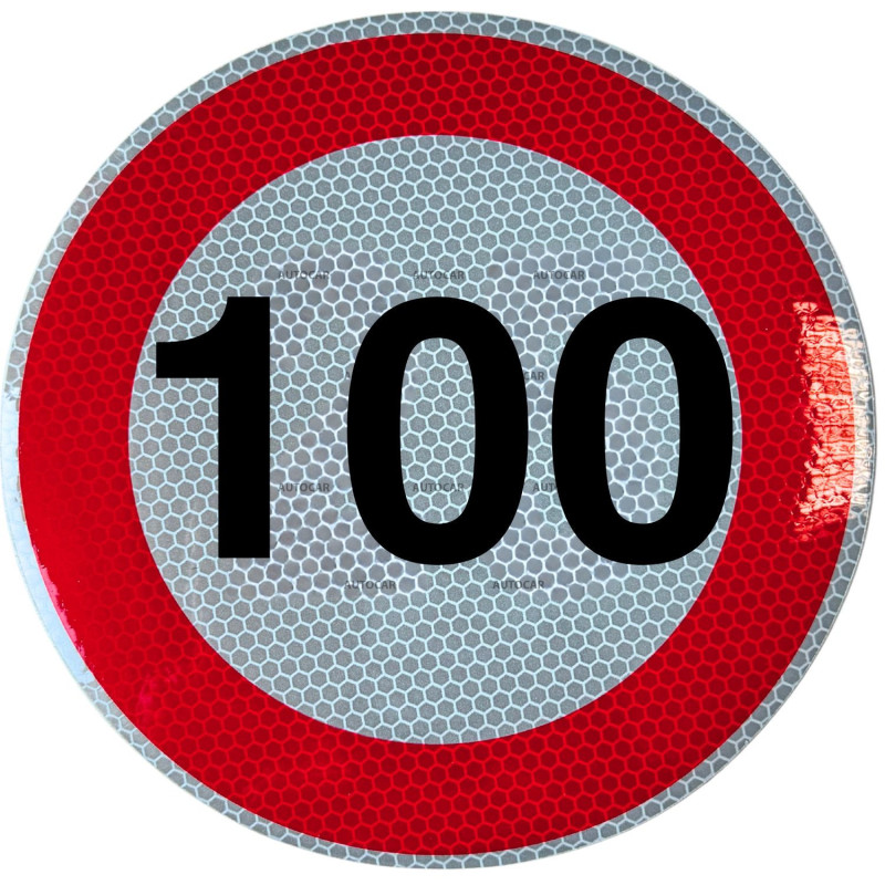 Geschwindigkeitsaufkleber Schild 100 km/h 15 cm