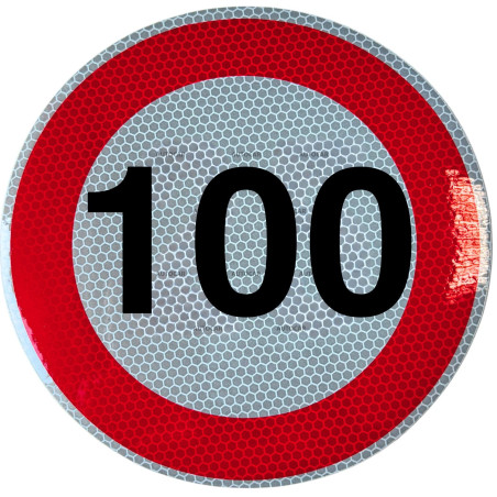 Geschwindigkeitsaufkleber Schild 100 km/h 15 cm