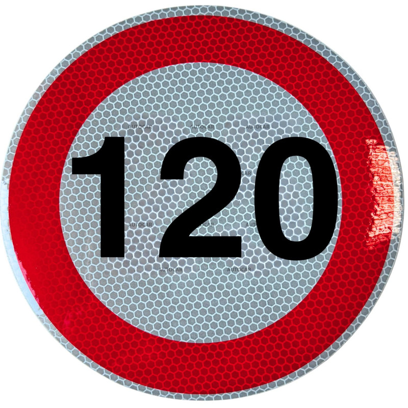 Geschwindigkeitsaufkleber Schild 120 km/h 20cm