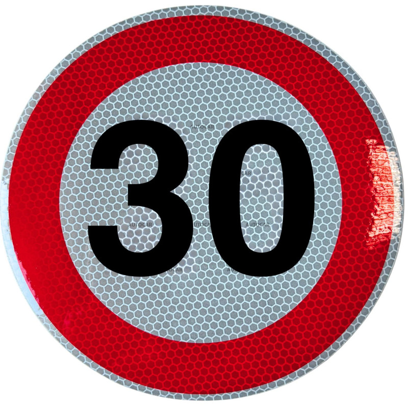 Geschwindigkeitsaufkleber Schild 30 km/h 20 cm