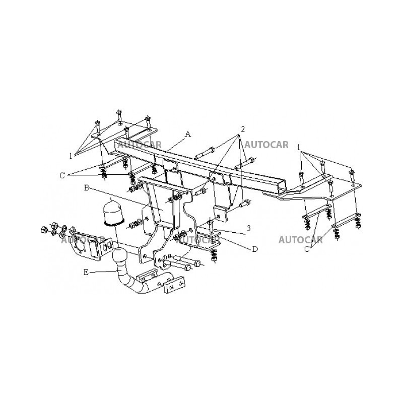 Anhängerkupplung für ALBEA - 4-türig - automat–AHK abnehmbar - von 2002
