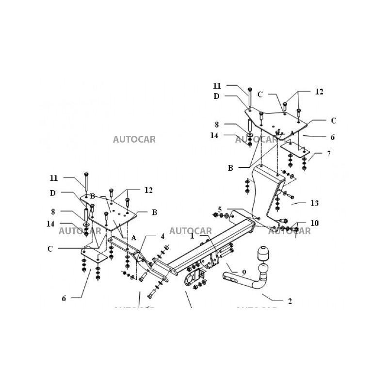 Anhängerkupplung für SEDICI - 4WD, 3/5dv - 4x4 - automat–AHK abnehmbar - von 2006