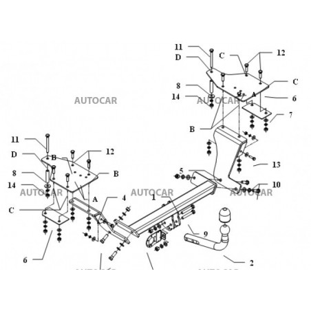Anhängerkupplung für SEDICI - 4WD, 3/5dv - 4x4 - automat–AHK abnehmbar - von 2006