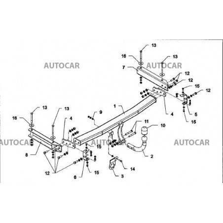 Anhängerkupplung für A 6 - 4-türig Avant, Quattro, (4B,C5) - manuell–AHK starr - von 1997/04 bis 2004/05 Anhängerkupplung für A 6 - 4-türig Avant, Quattro, (4B,C5) - manuell–AHK starr - von 1997/04 bis 2004/05