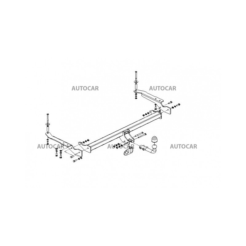 Anhängerkupplung für FORESTER - 5-türig SPZ na naraz. (SF) - automat–AHK abnehmbar - von 1997 bis 2000