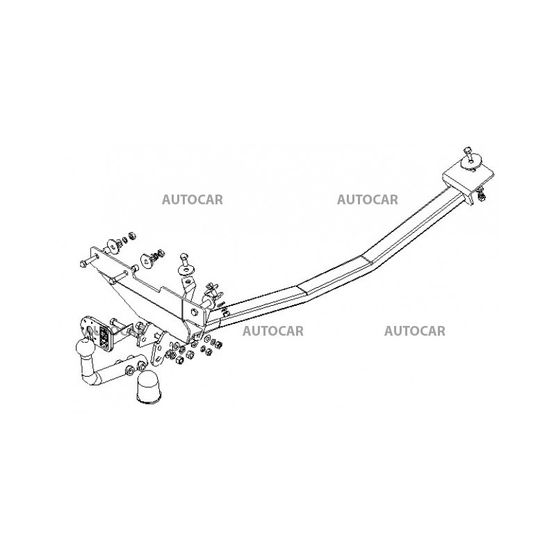 Anhängerkupplung für TIPO - 3/5-türig - manuell–AHK starr - von 1988 bis 1995