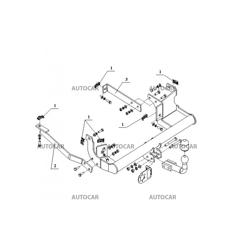 Anhängerkupplung für ULLYSSE - 5-türig, VAN, (220) - manuell–AHK starr - von 1994 bis 2006
