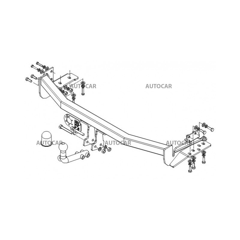 Anhängerkupplung für ALMERA - 3/5-türig(N 15) - automat–AHK abnehmbar - von 1995 bis 2000/02