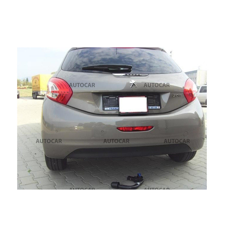 Anhängerkupplung für 208 - 3/5-türig - automat vertikal–AHK abnehmbar - von 2012/-