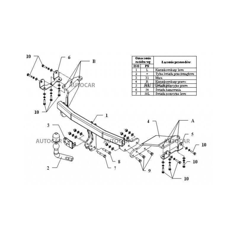 Anhängerkupplung für OUTLANDER - suv - manuell–AHK starr - von 2007