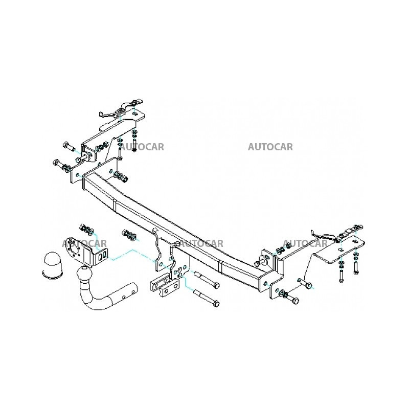 Anhängerkupplung für PUNTO - 3/5-türig, (188) - automat–AHK abnehmbar - von 1999/09