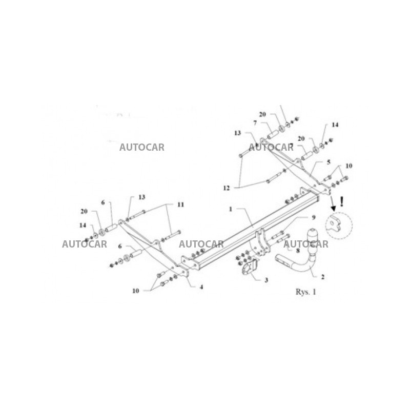 Anhängerkupplung für CLIO - Grandtour - manuell–AHK starr - von 2008