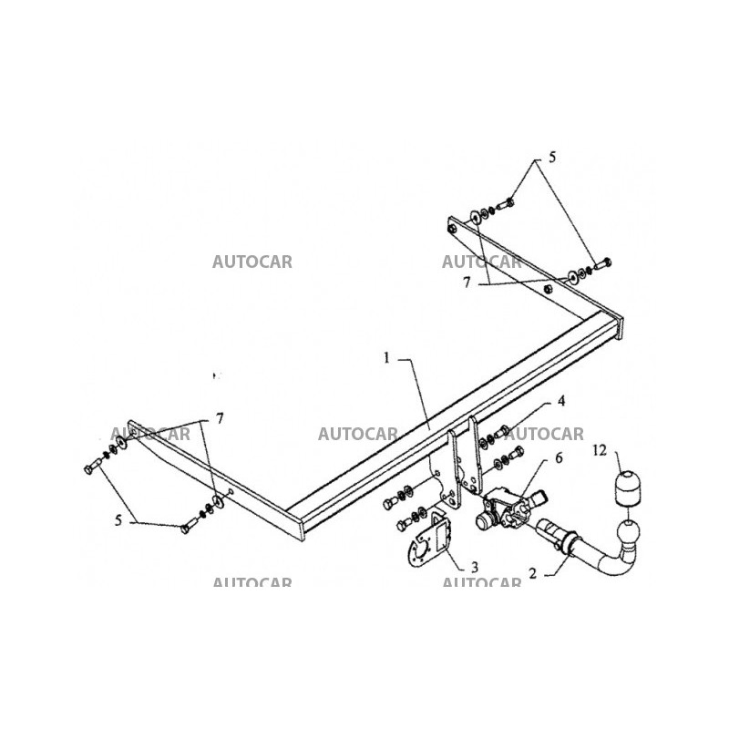 Anhängerkupplung für FOCUS - 4-türig - automat–AHK abnehmbar - von 2005