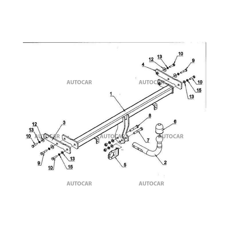 Anhängerkupplung für POLO - 3-türig, Combi - FOX (86 C, 80) - manuell–AHK starr - von 1990/08 bis 1994/09