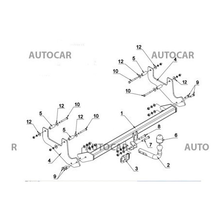 Anhängerkupplung für STEPWAY - 5-türig - automat–AHK abnehmbar - von 2009