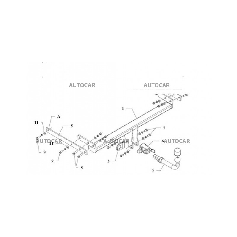 Anhängerkupplung für KUGA - AWD - automat–AHK abnehmbar - von 2008
